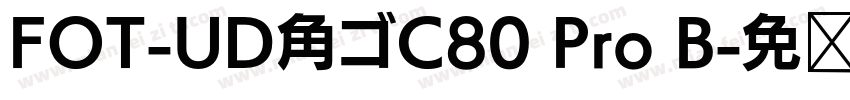FOT-UD角ゴC80 Pro B字体转换
